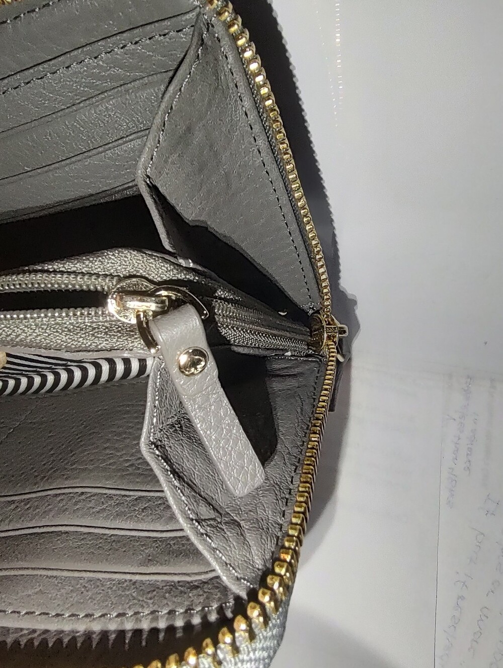 Kate Spade NWOT Gray Leather Continental Zip Long Wallet (W59) - Picture 9 of 11